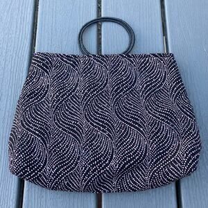 Y2K swirl sequin rhinestone studded drop handle purse bohemian hippie 2000s 90s